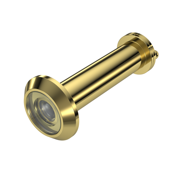 Door viewer, 55-85 mm, polished brass