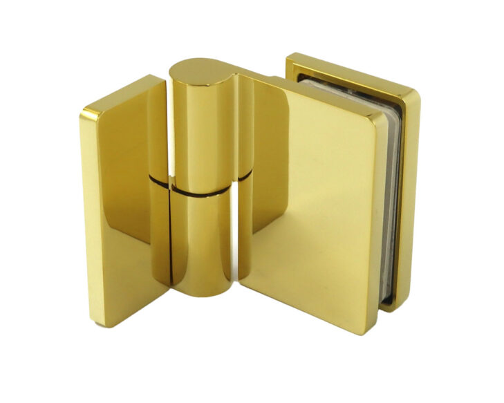 RG-9971 shower door hinge-left-gold
