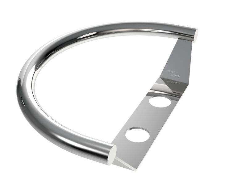 SLUG 18 pull handle-polished stainless steel-perspective